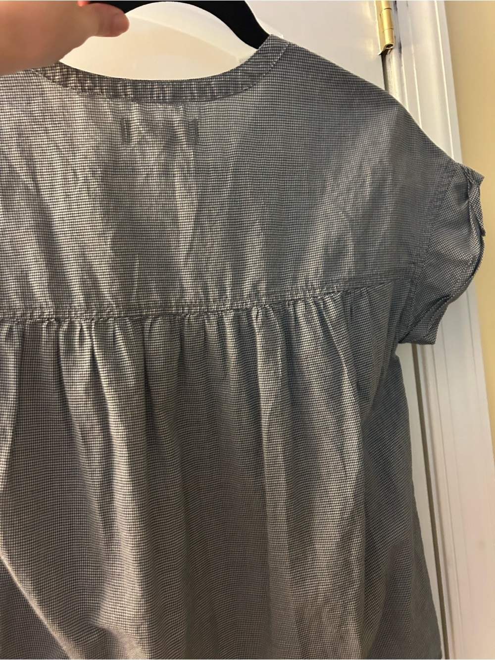 MADWELL Blue Gingham Peasant Blouse - Picture 4 of 4